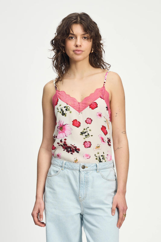 TOP - Cami Bouquet Cream