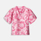 TOP - Floral Jacquard Raspberry