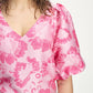 TOP - Floral Jacquard Raspberry