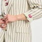 BLAZER - Striped Cream