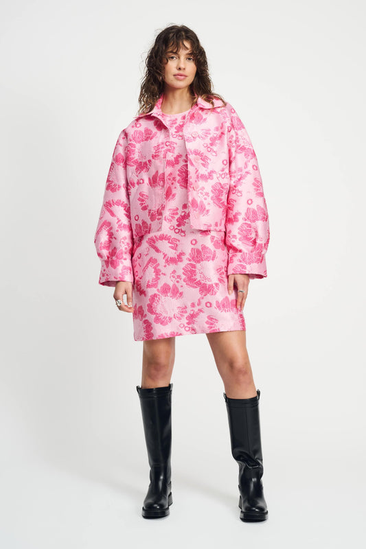 JACKE - Floral Jacquard Raspberry