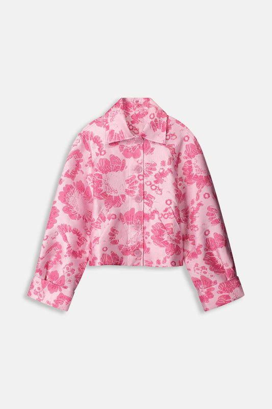 JACKE - Floral Jacquard Raspberry