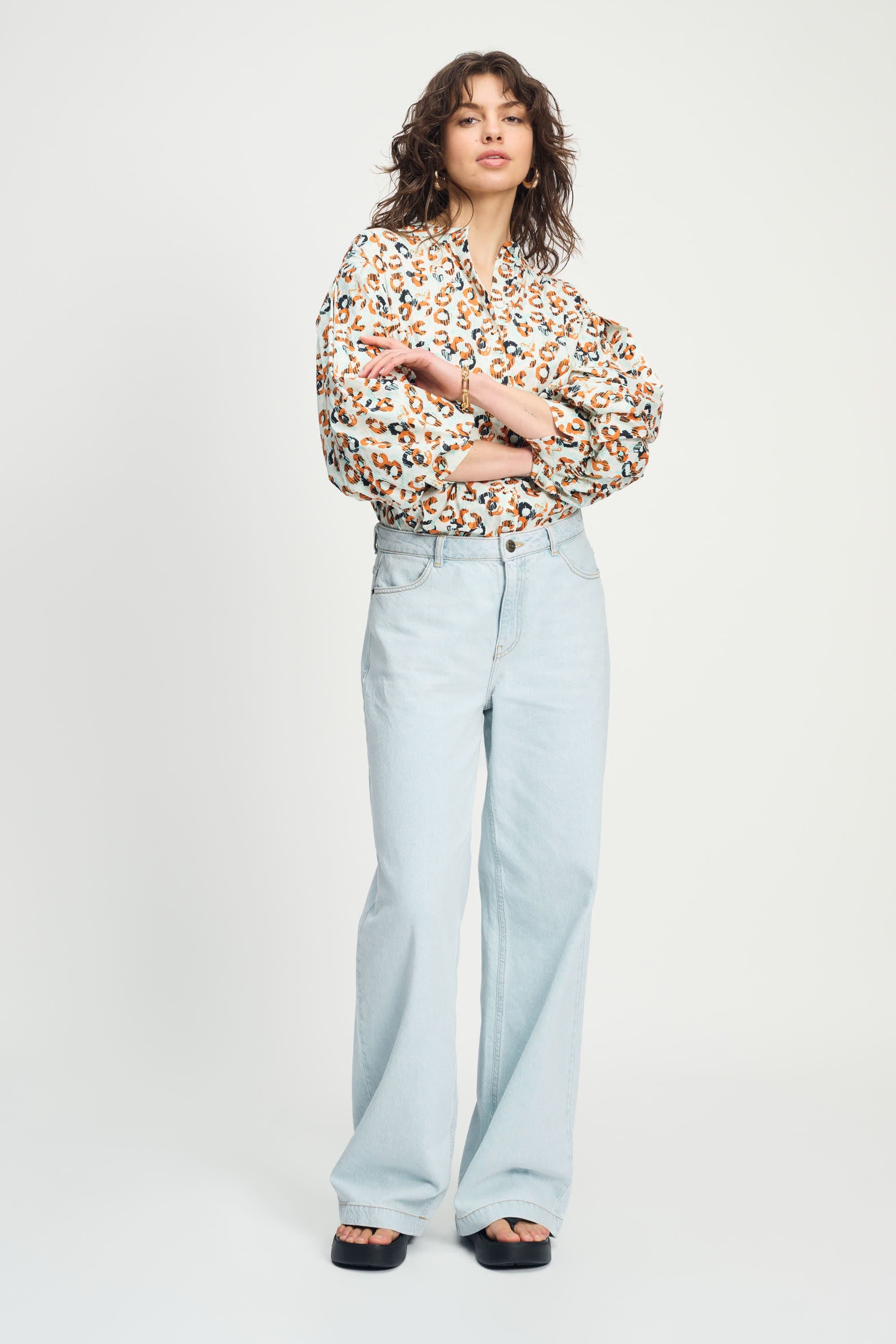 BLUSE - Poplin Leopard Lush
