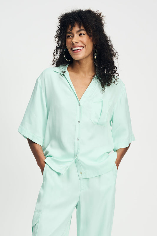 BLUSE - Satin Fresh Mint