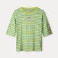 TSHIRT - Striped Lime Blue