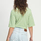 TSHIRT - Striped Lime Blue
