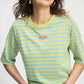 TSHIRT - Striped Lime Blue