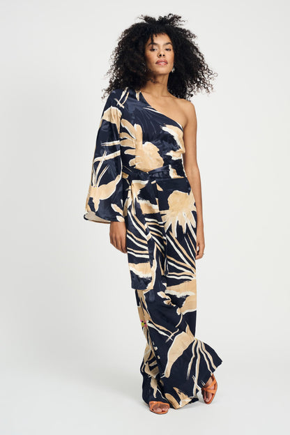 JUMPSUIT - One Shoulder Artisan Sand