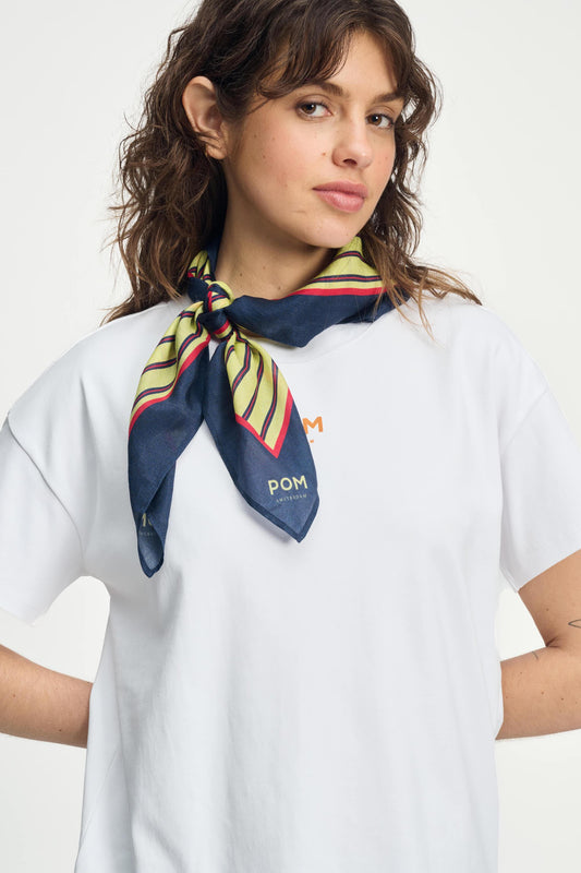 SCHAL - POM Stripes Cream