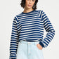 TOP - Striped Blue White