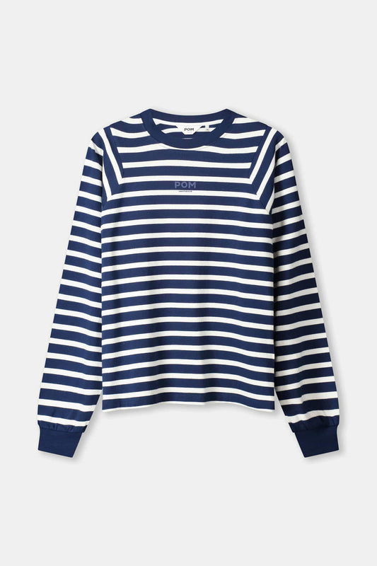 TOP - Lisa Striped Blue White