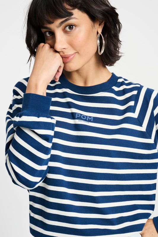 TOP - Striped Blue White