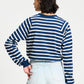 TOP - Striped Blue White