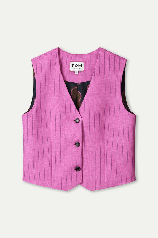 GILET - Rose Doux Striped