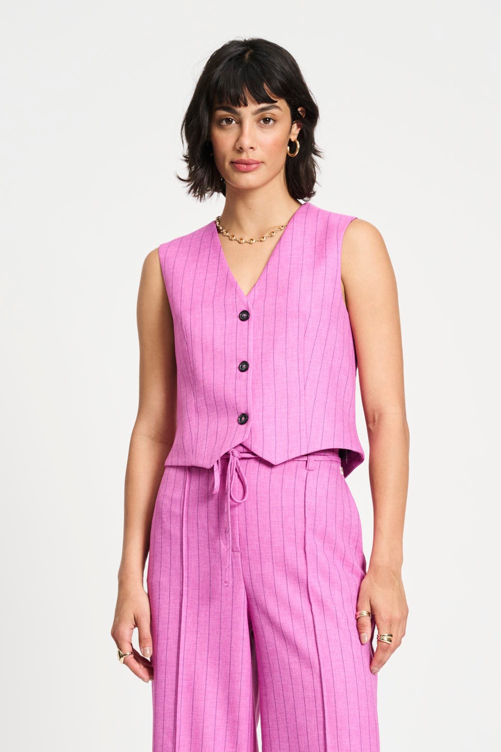 GILET - Rose Doux Striped