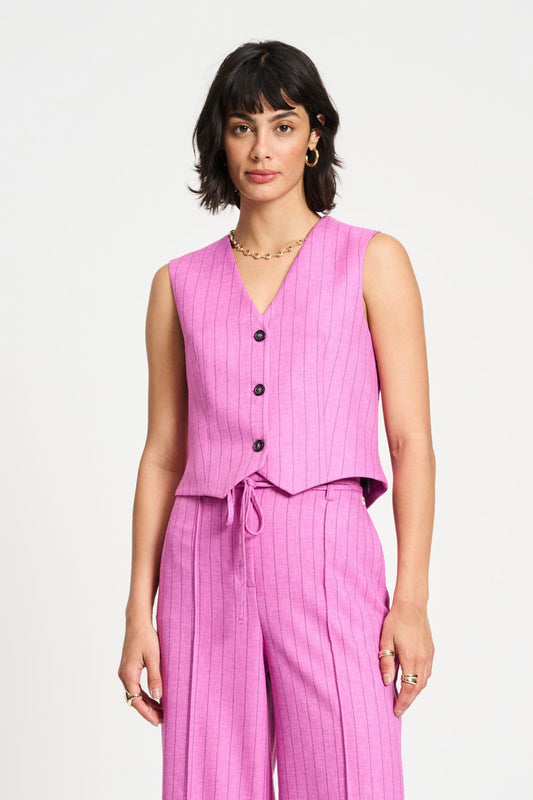 GILET - Rose Doux Striped