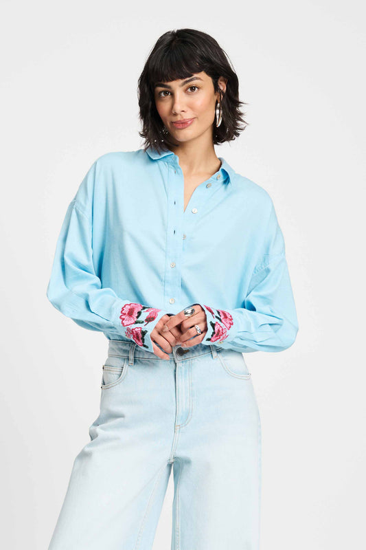 BLUSE - Sky Blue Melange