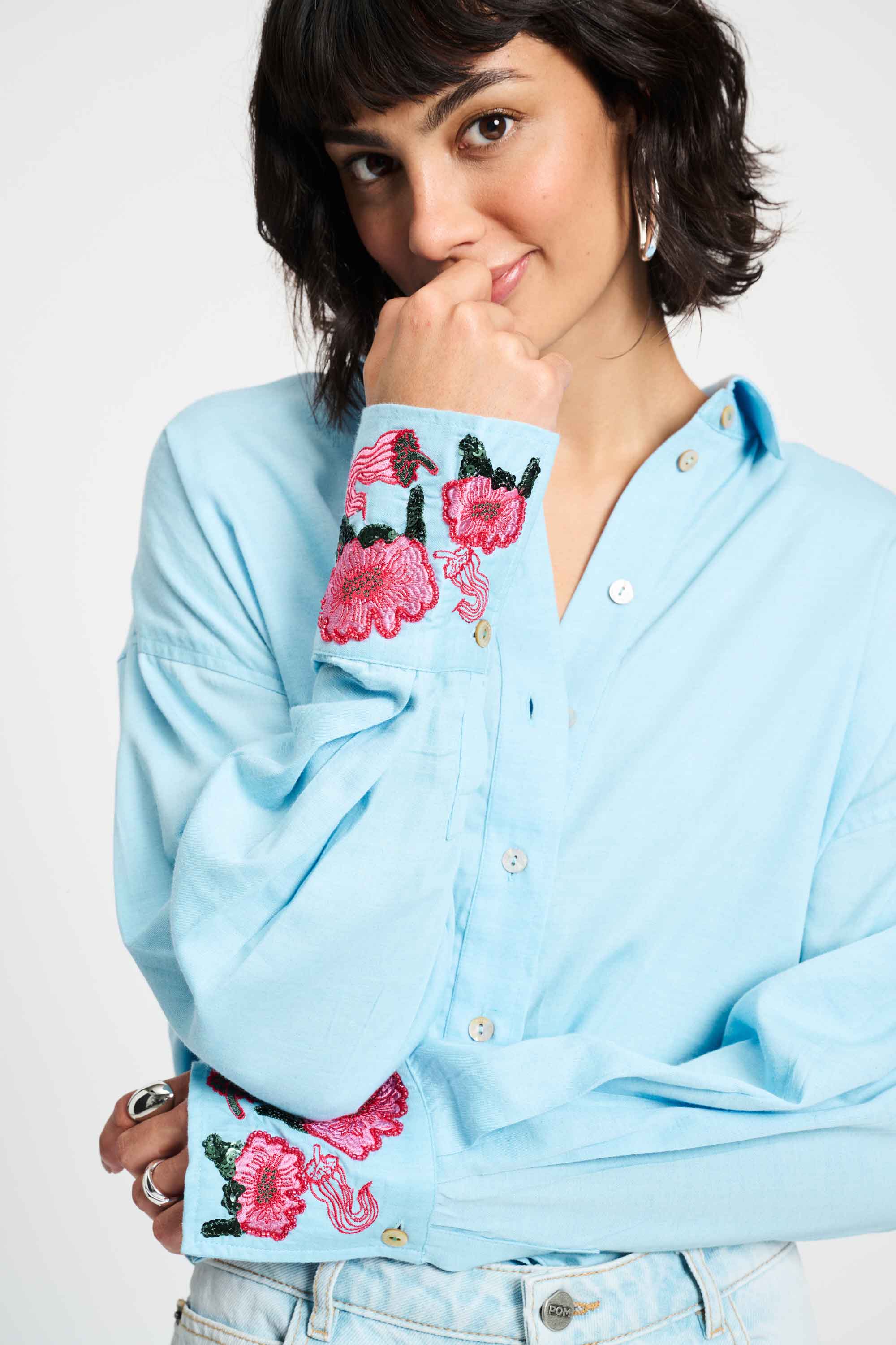 BLUSE - Sky Blue Melange