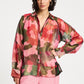 BLUSE - Abstract Flower Shimmer
