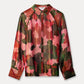 BLUSE - Abstract Flower Shimmer