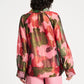 BLUSE - Abstract Flower Shimmer