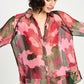 BLUSE - Abstract Flower Shimmer