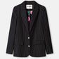 BLAZER - Noir Striped
