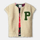 GILET - Teddy Baseball Ecru