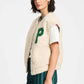 GILET - Teddy Baseball Ecru