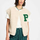GILET - Teddy Baseball Ecru