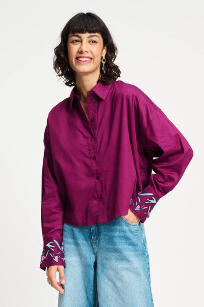 BLUSE - Plum Melange