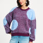 SWEATER - Dots Plum