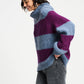 SWEATER - Plum Stripes