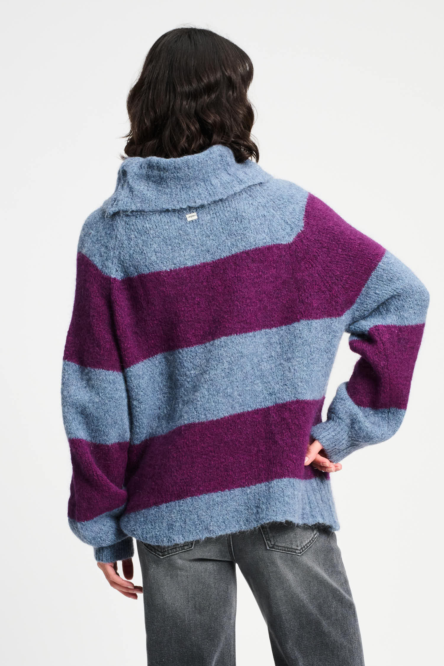 SWEATER - Plum Stripes