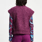 GILET - Teddy Baseball Plum