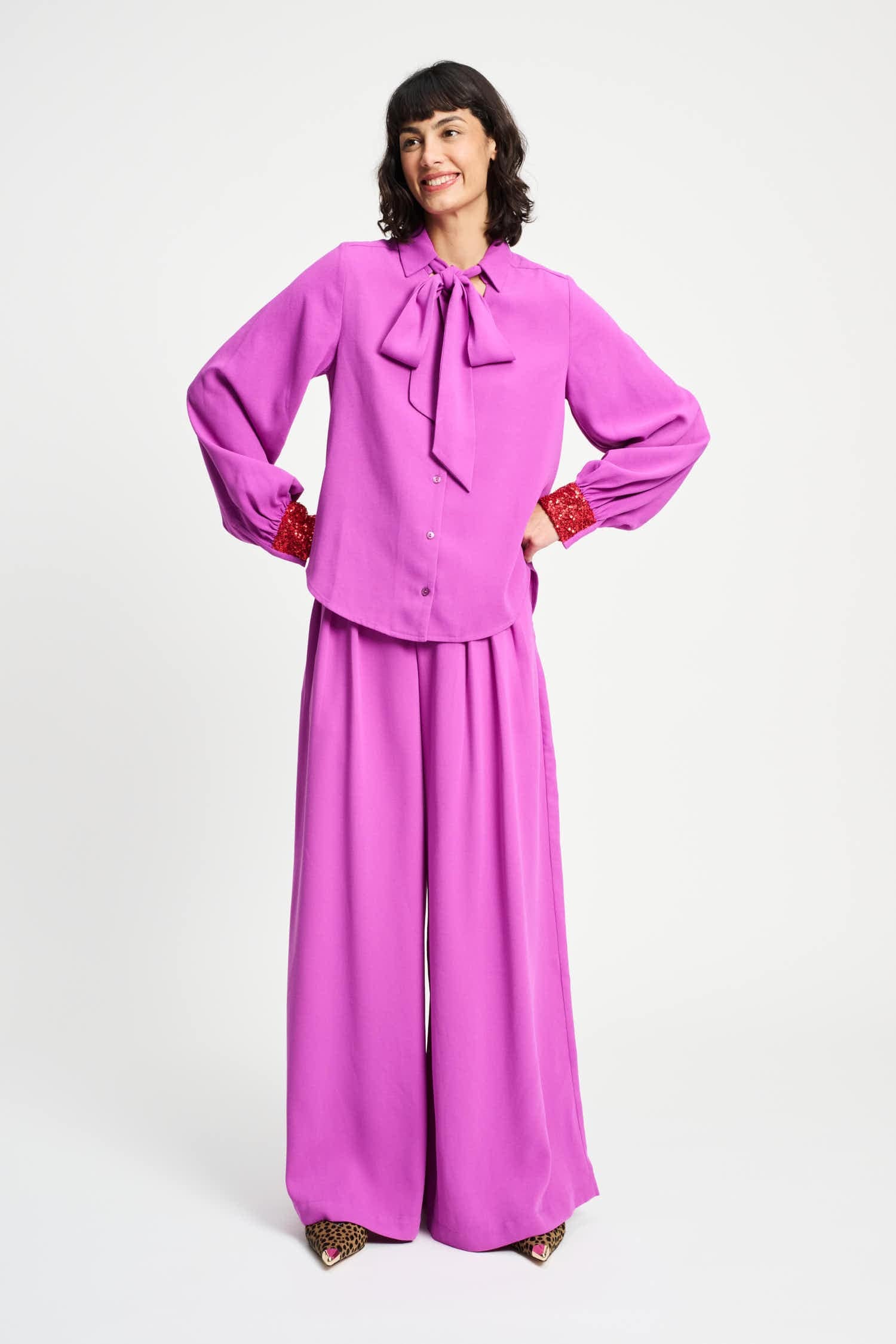 BLUSE - Bow Frosting Pink