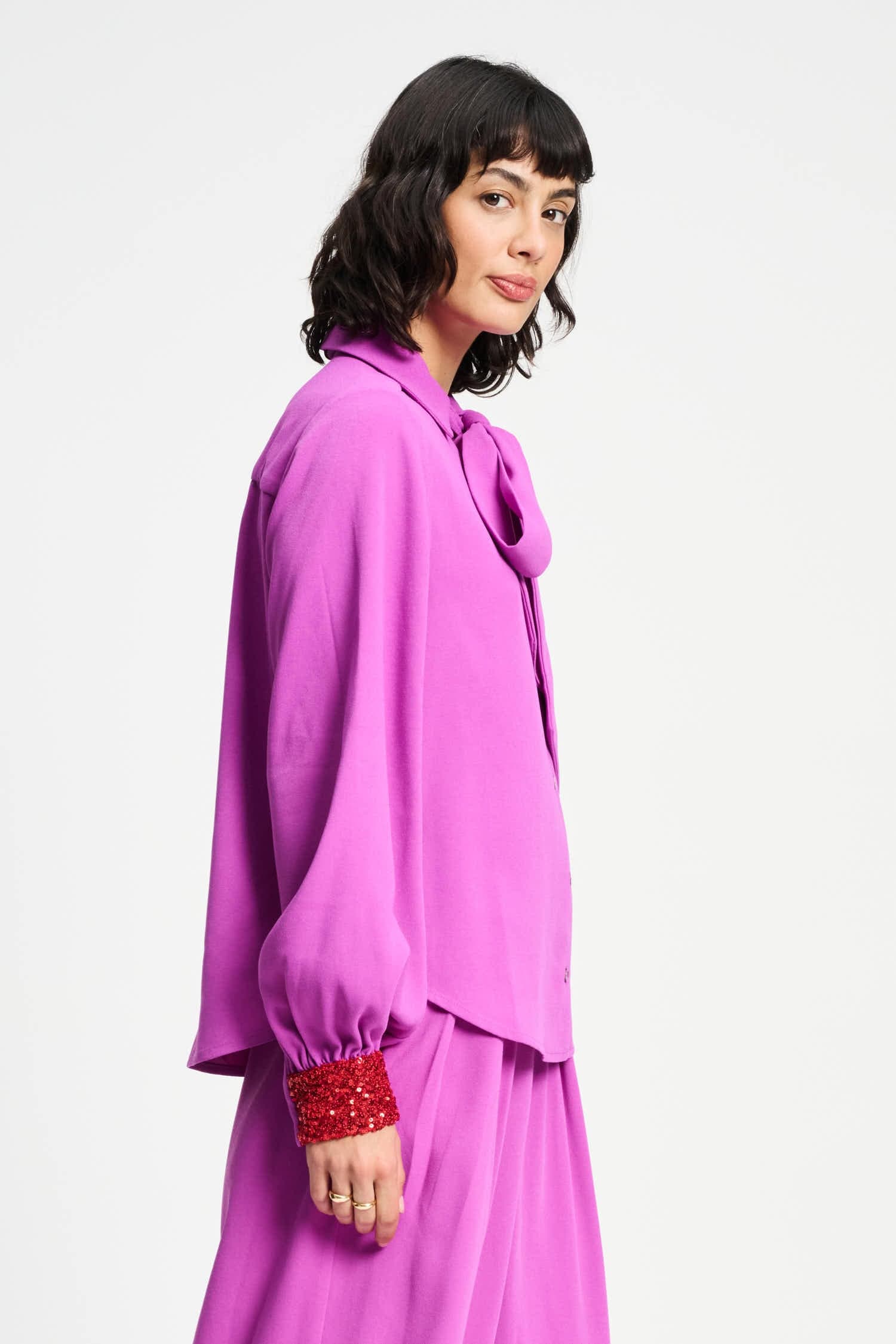 BLUSE - Bow Frosting Pink