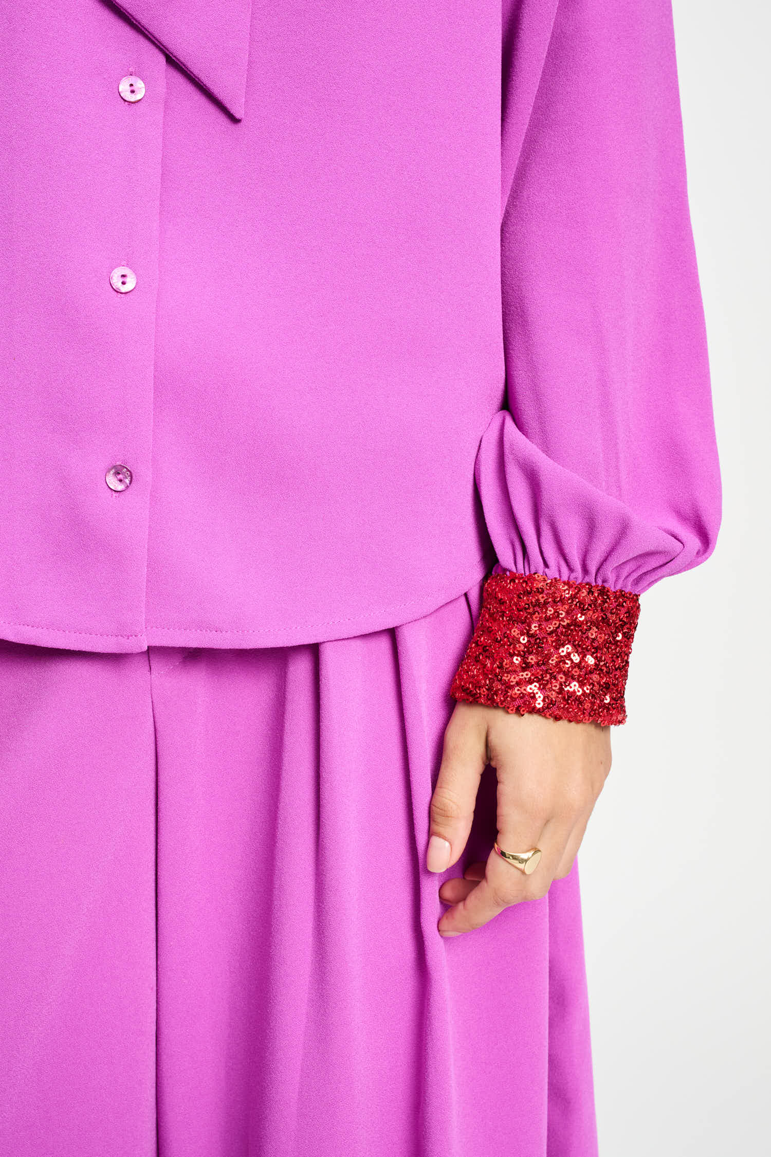 BLUSE - Bow Frosting Pink