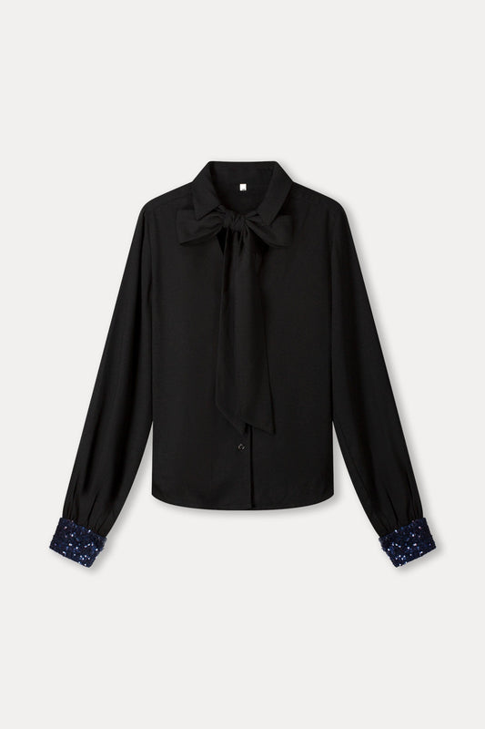 BLUSE - Bow Noir