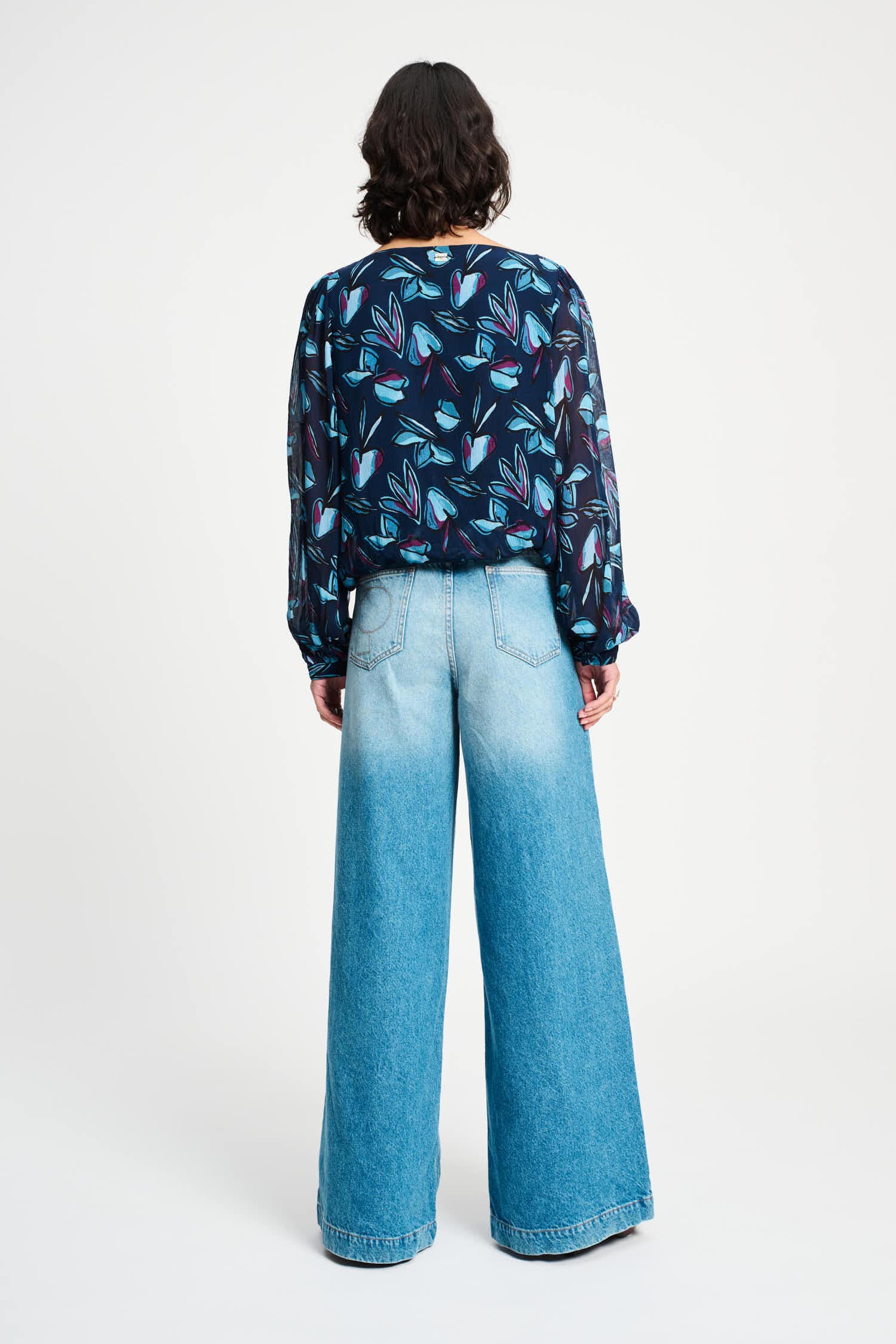 JEANS - Baggy Wideleg Mid Blue
