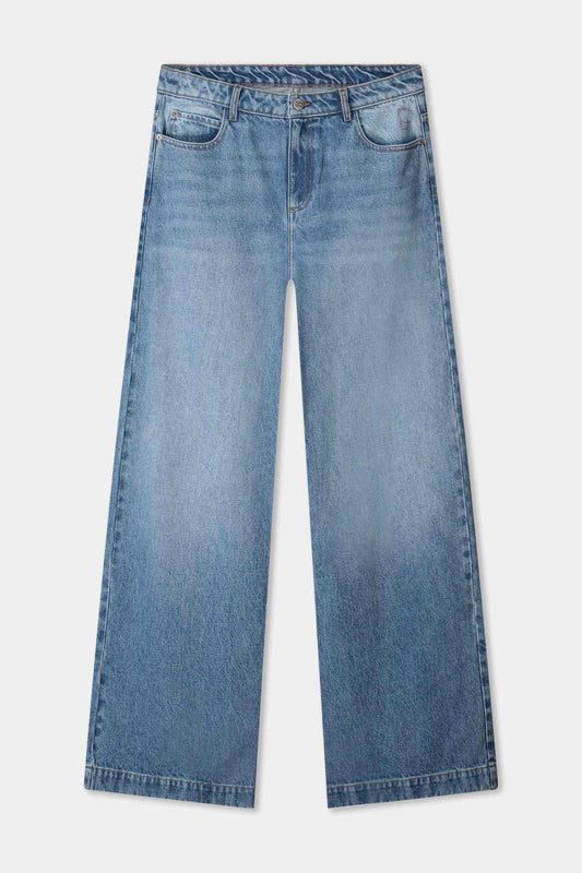 JEANS - Baggy Wideleg Mid Blue