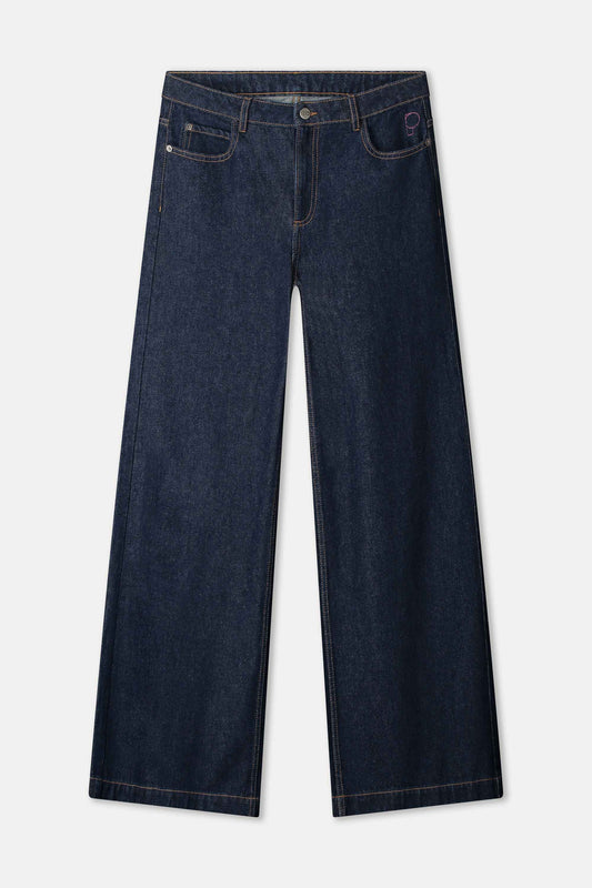 JEANS - Baggy Wideleg Dark Blue