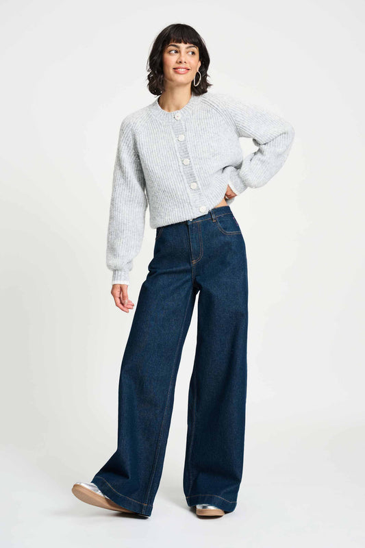 JEANS - Baggy Wideleg Dark Blue
