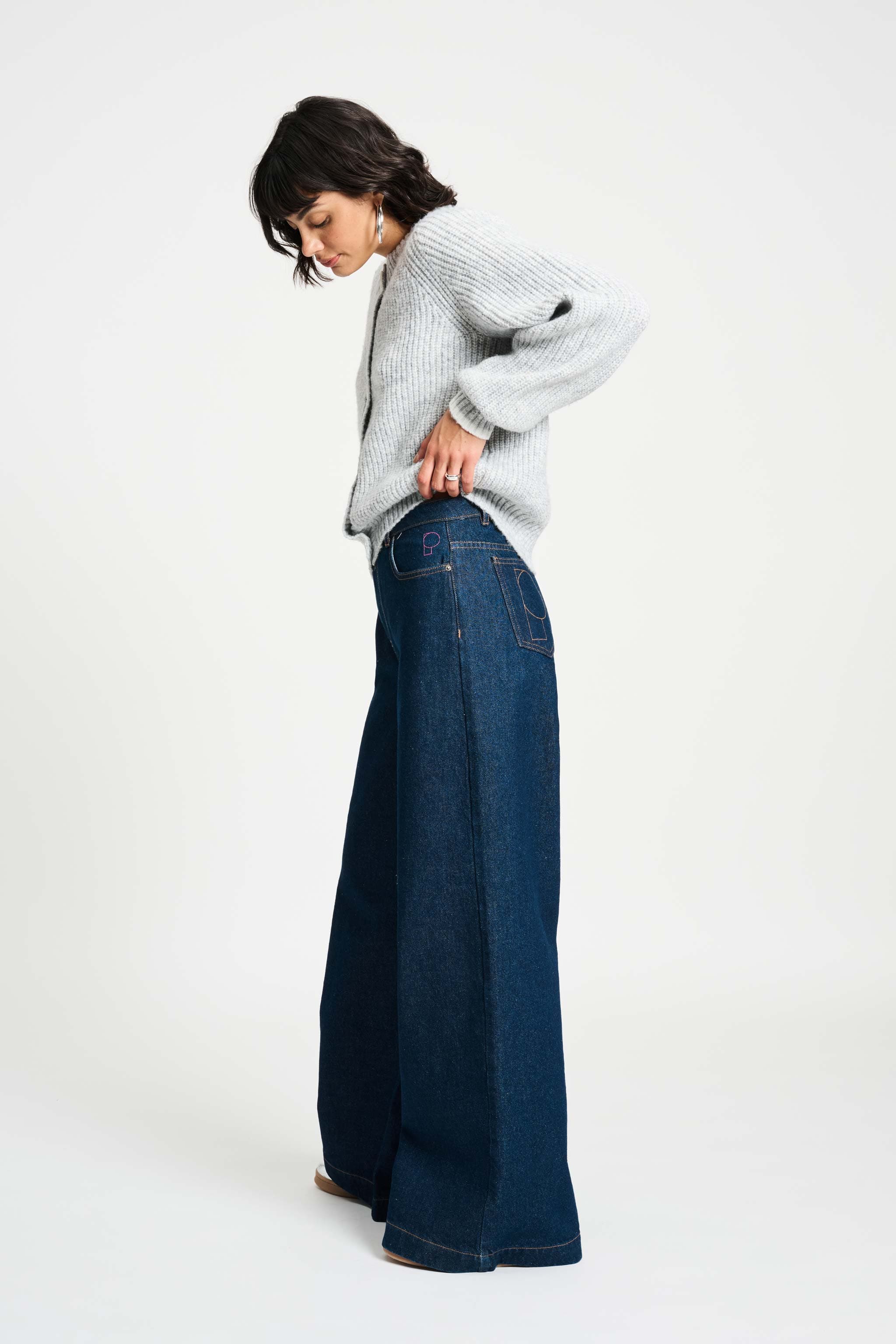 JEANS - Baggy Wideleg Dark Blue
