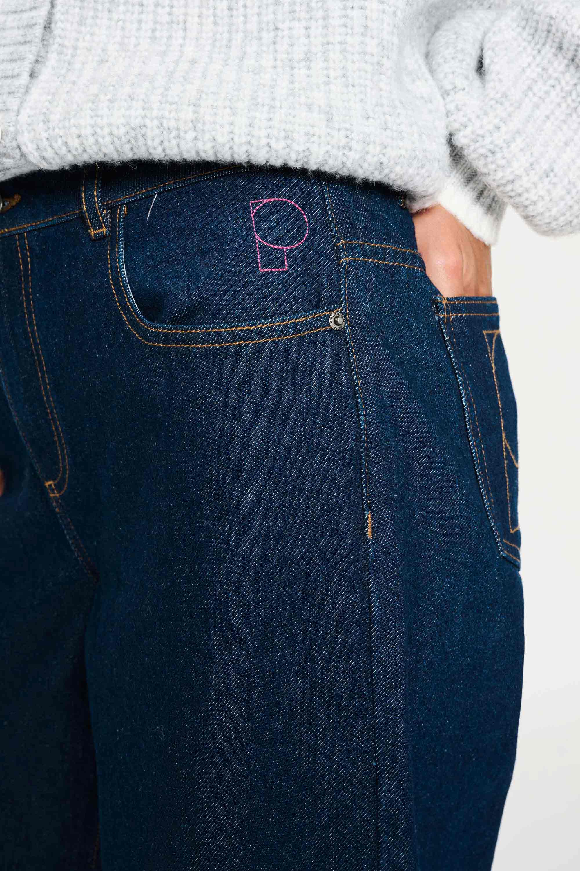 JEANS - Baggy Wideleg Dark Blue