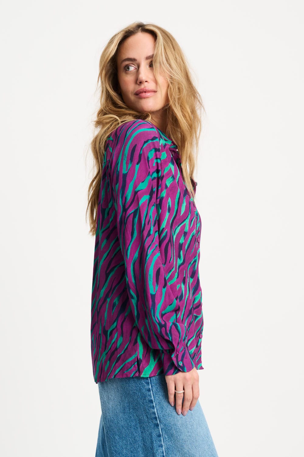 BLUSE - Mila Animal Purple
