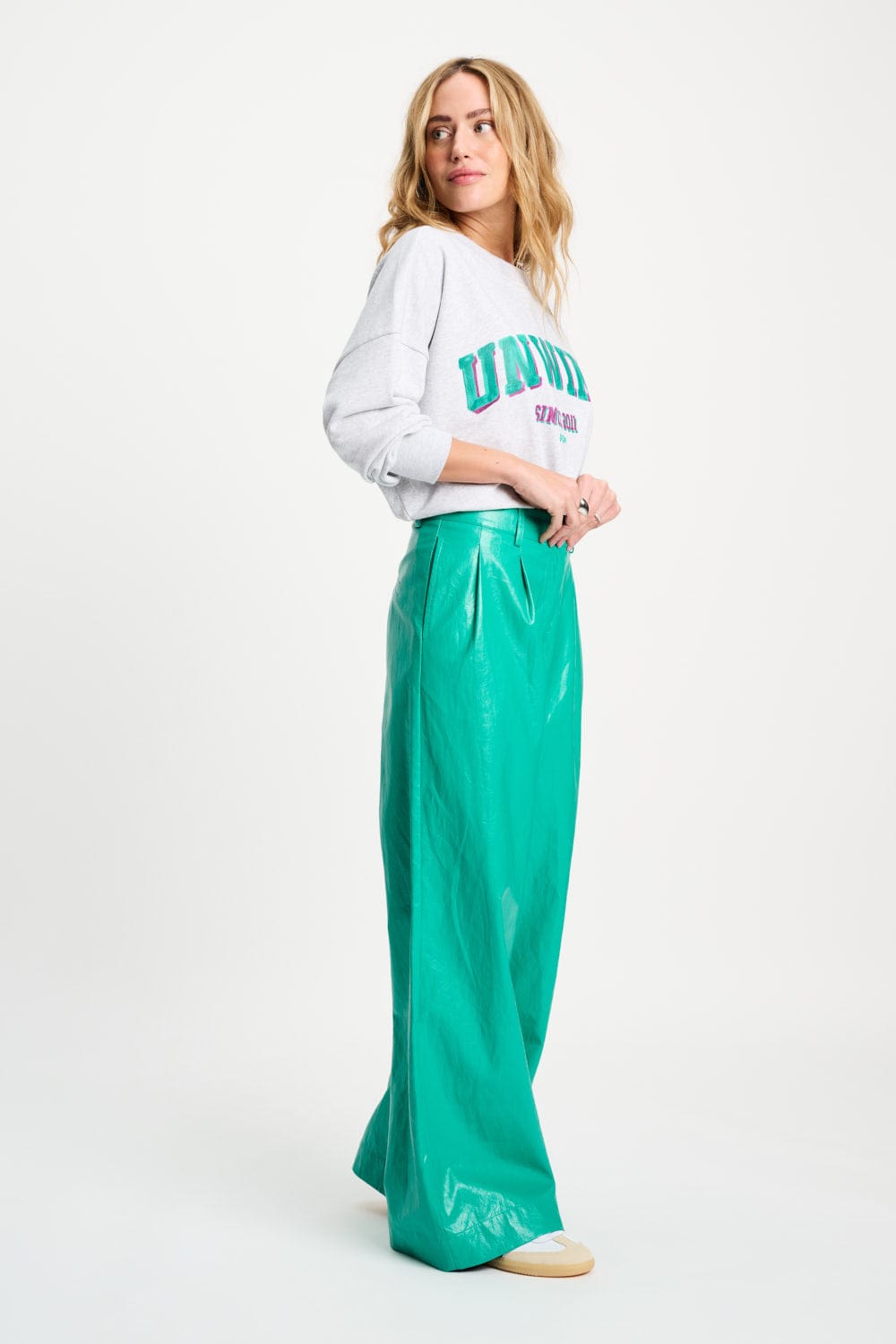 HOSE - Faux Leather Wander Green