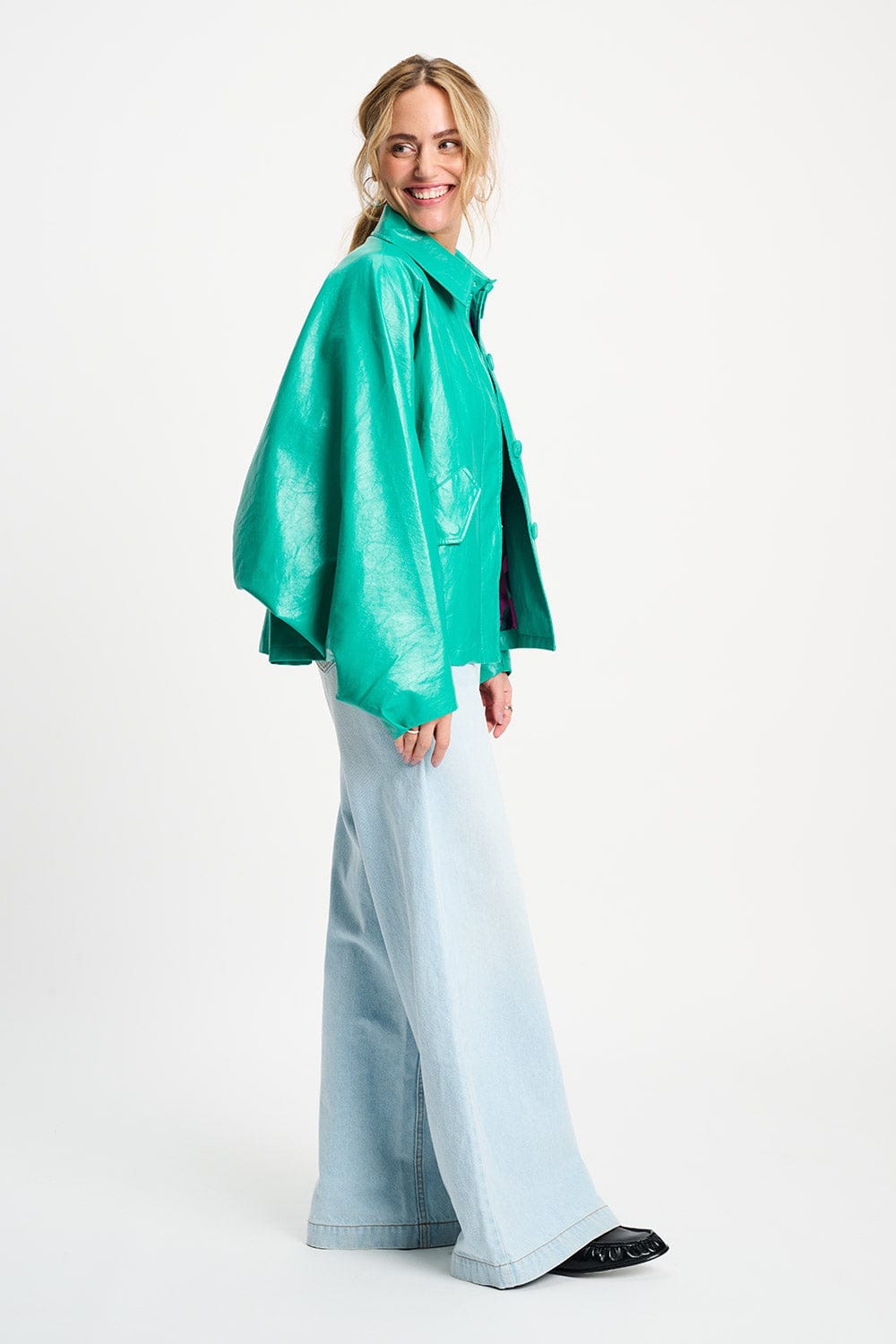 JACKE - Faux Leather Wander Green