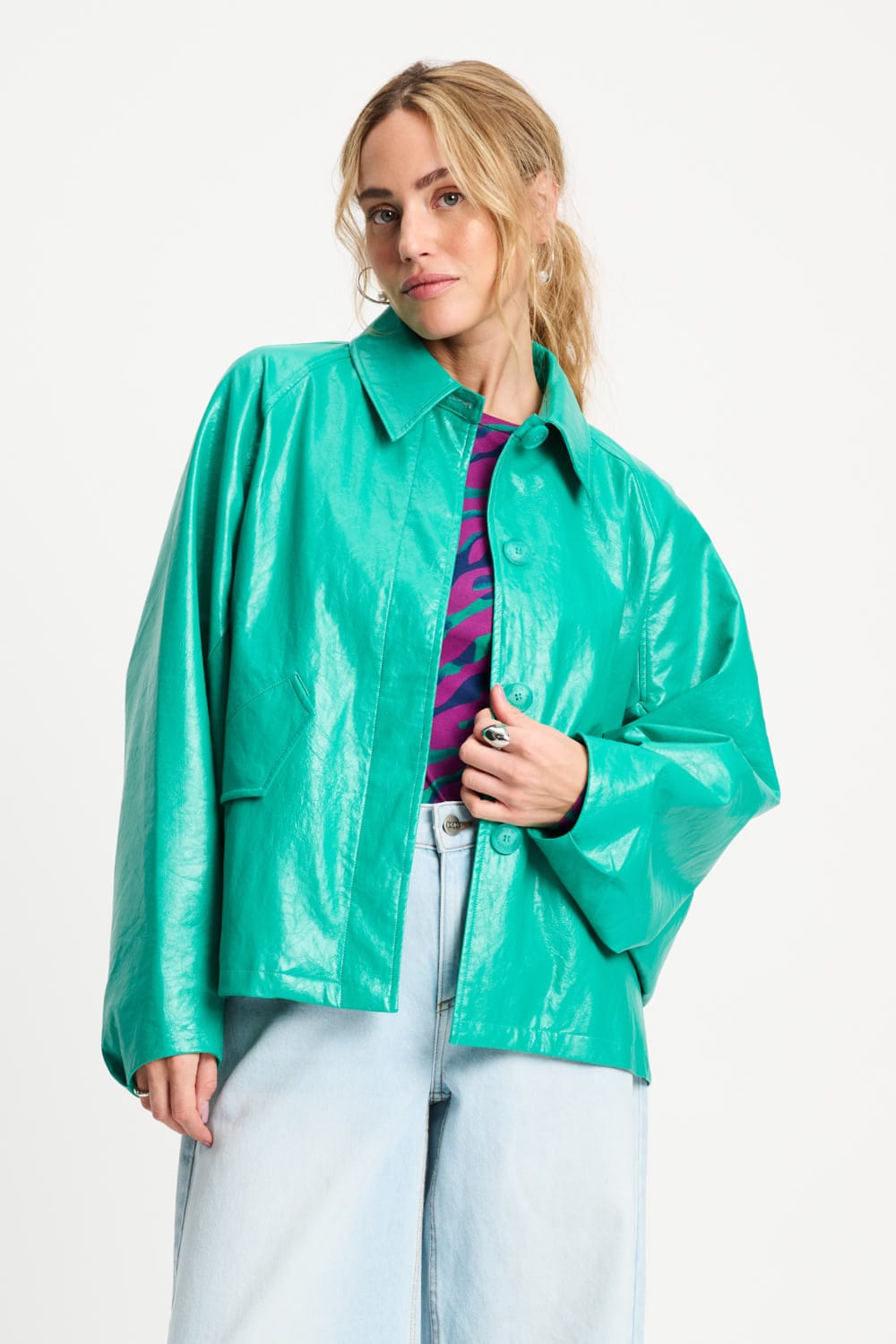 JACKE - Faux Leather Wander Green