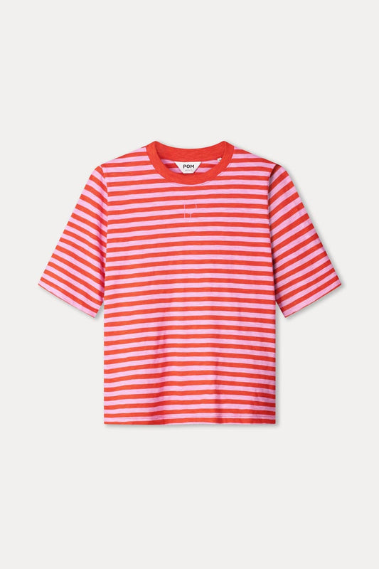 TSHIRT - Stripe Orange Pink